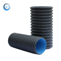 Large diameter 300mm hdpe pipe plastic drain pipe 6m standard length